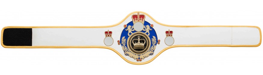 QUEENSBURY PRO LEATHER BLACK CHAMPION CROWN CHAMPIONSHIP BELT QUEEN/BLUE/G/BLKGEM - AVAILABLE IN 10+ COLOURS